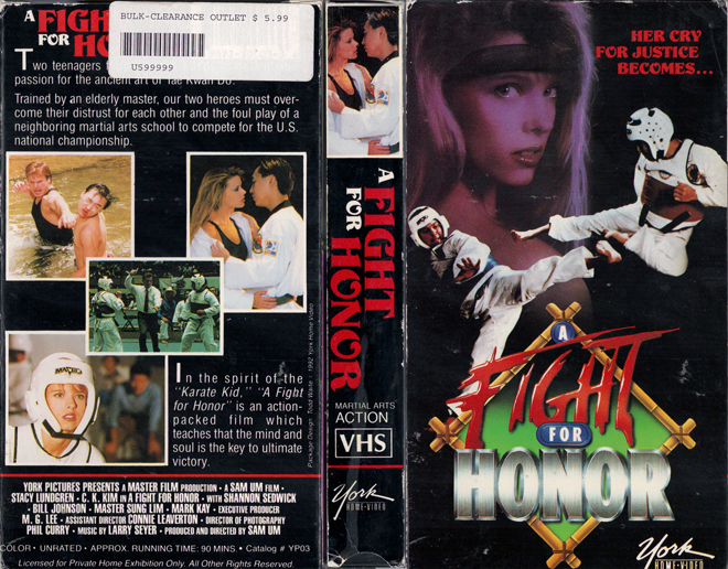 A FIGHT FOR HONOR VHS COVER
