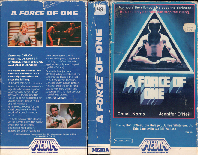 A FORCE OF ONE VHS COVER