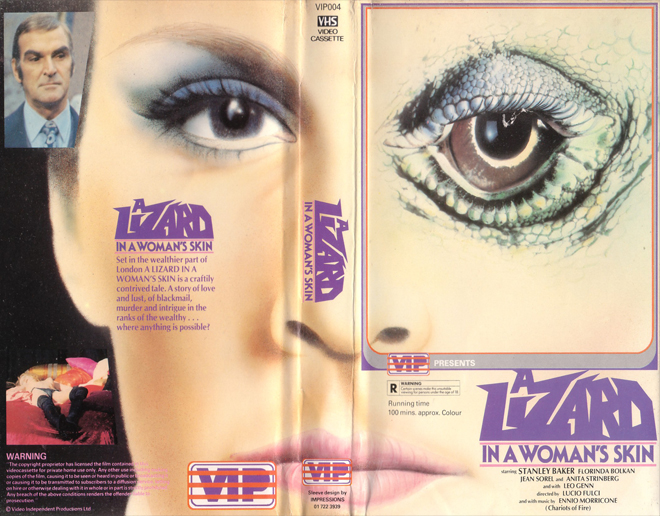A LIZARD IN WOMANS SKIN VIP VHS COVER