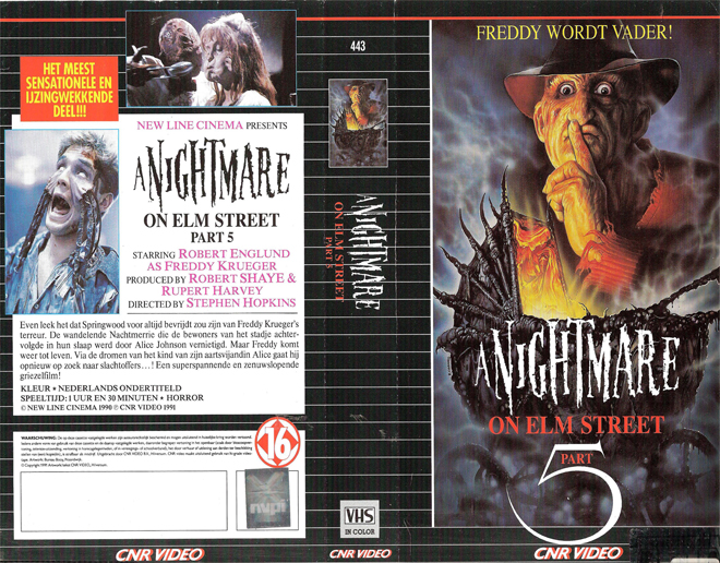 A NIGHTMARE ON ELM STREET PART 5 VHS COVER