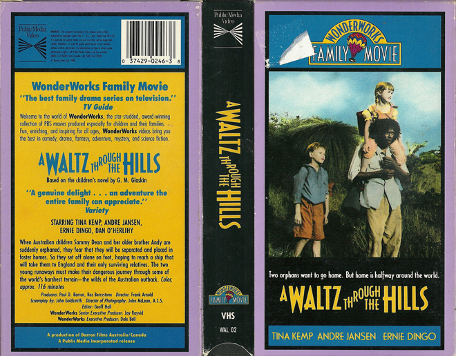 A WALTZ THROUGH THE HILLS WONDERWORKS FAMILY MOVIE TINA KEMP ANDRE JANSEN VHS COVER, VHS COVERS