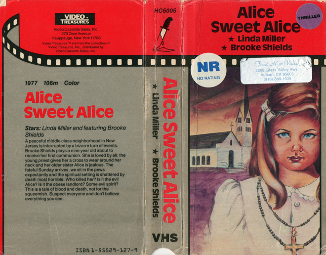 ALICE SWEET ALICE VHS COVER
