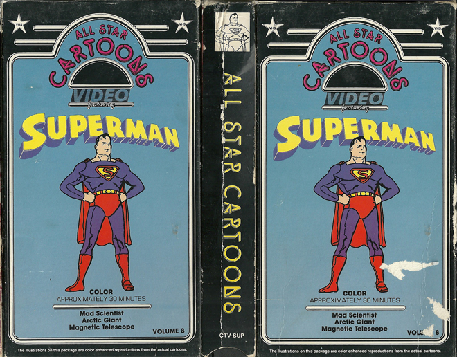 ALL STAR CARTOONS VIDEO FEATURING SUPERMAN VHS COVER