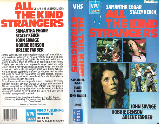 ALL THE KIND STRANGERS, TV MOVIE, SCI-FI, HORROR, ACTION, THRILLER, VHS COVER, VHS COVERS