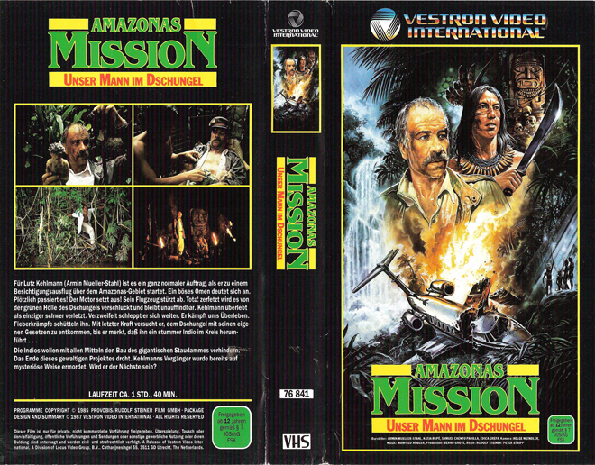AMAZONAS MISSION VHS COVER, VHS COVERS