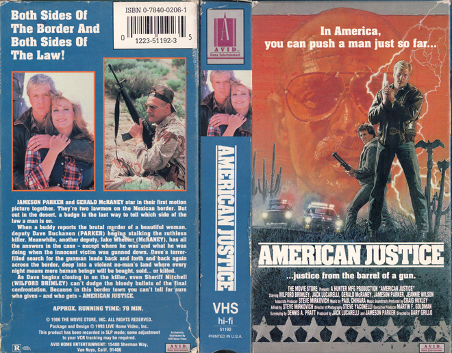 AMERICAN JUSTICE VHS COVER, VHS COVERS