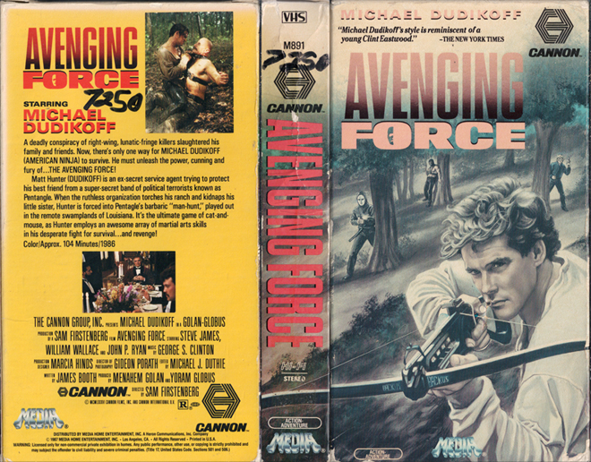 AVENGING FORCE CANNON MEDIA VHS COVER