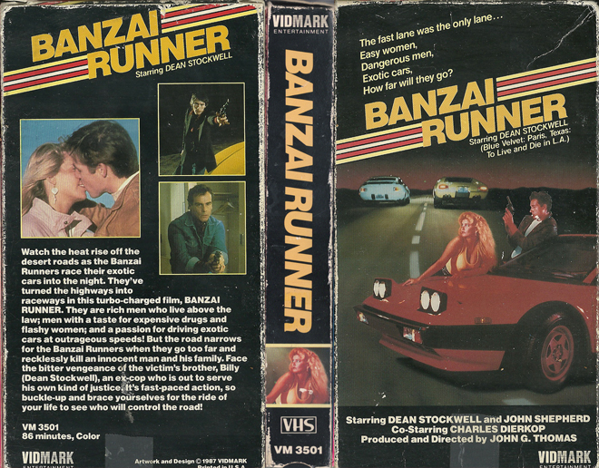 BANZAI RUNNER VHS COVER, VHS COVERS
