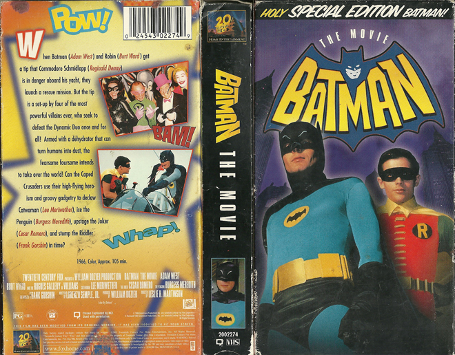 BATMAN THE MOVIE VHS COVER, VHS COVERS