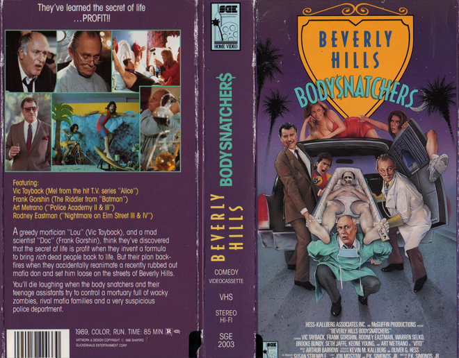 BEVERLY HILLS BODYSNATCHERS VHS COVER