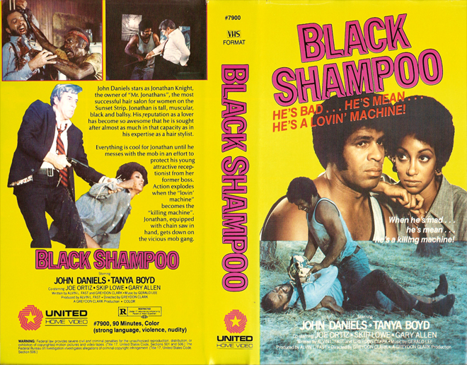 BLACK SHAMPOO VHS COVER, VHS COVERS