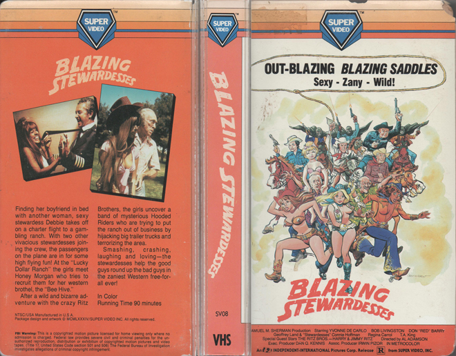 BLAZING STEWARDESSES - SUBMITTED BY RYAN GELATIN, VHS COVERS