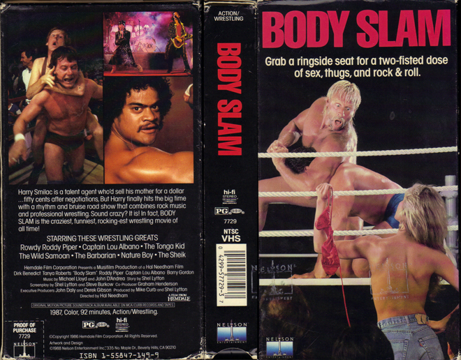 BODY SLAM, VHS COVER, VHS COVERS