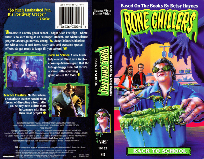 BONE CHILLERS : BACK TO SCHOOL GOOSEBUMPS VHS COVER