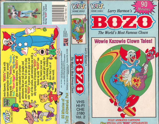 BOZO THE CLOWN ANIMATED CARTOONS : WOWIE KAZOWIE CLOWN TALES