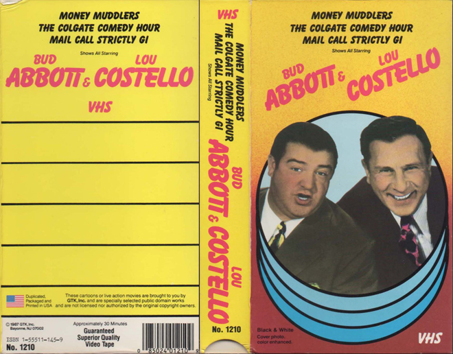 BUD ABBOTT AND LOU COSTELLO, BRAZIL VHS, BRAZILIAN VHS, ACTION VHS COVER, HORROR VHS COVER, BLAXPLOITATION VHS COVER, HORROR VHS COVER, ACTION EXPLOITATION VHS COVER, SCI-FI VHS COVER, MUSIC VHS COVER, SEX COMEDY VHS COVER, DRAMA VHS COVER, SEXPLOITATION VHS COVER, BIG BOX VHS COVER, CLAMSHELL VHS COVER, VHS COVER, VHS COVERS, DVD COVER, DVD COVERS