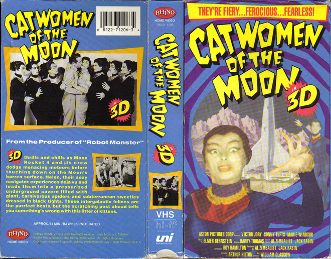 CATWOMEN OF THE MOON 3D VHS COVER, VHS COVERS