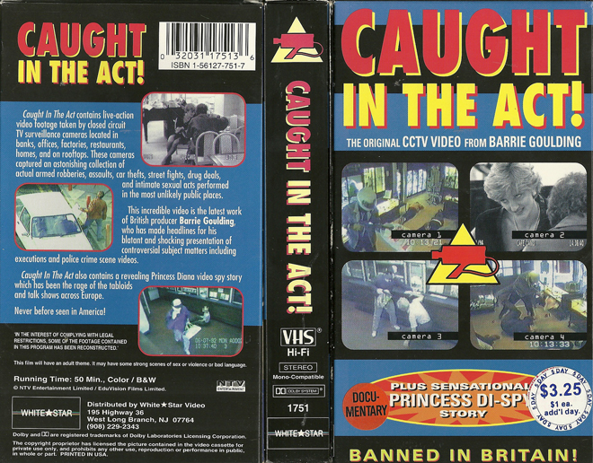 CAUGHT IN THE ACT VHS COVER