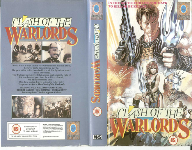 CLASH OF THE WARLORDS VHS COVER