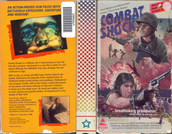 COMBAT SHOCK VHS COVER