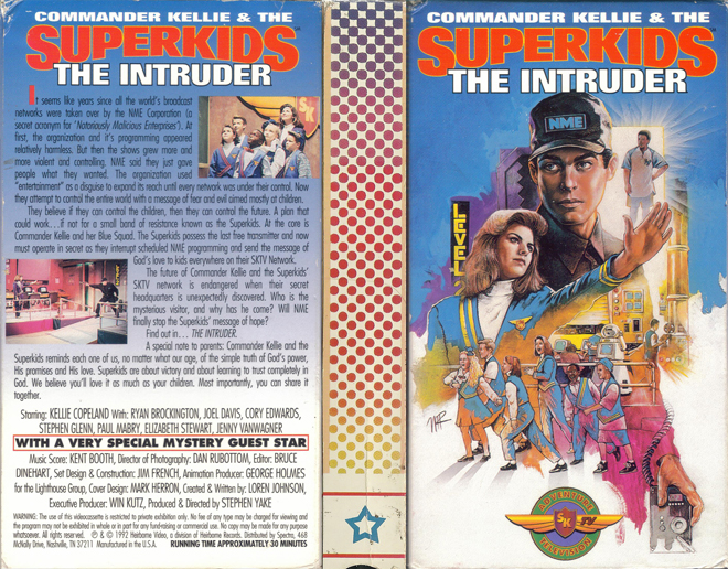 COMMANDER KELLIE AND THE SUPERKIDS : THE INTRUDER VHS COVER