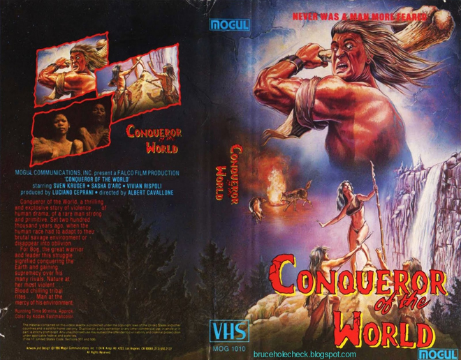 CONQUEROR OF THE WORLD FANTASY ACTION VHS COVER