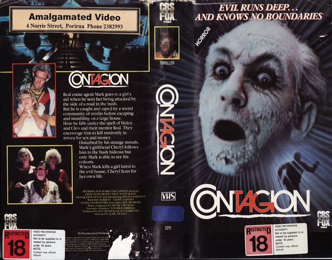CONTAGION AMALGAMATED VIDEO VHS COVER