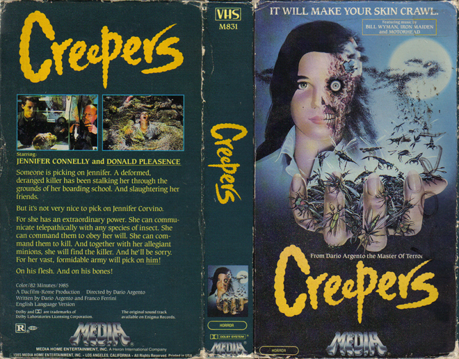 CREEPERS VHS COVER