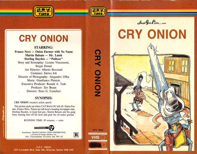 CRY ONION VHS COVER, VHS COVERS