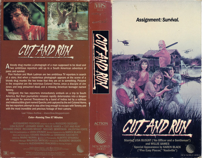 CUT AND RUN VHS COVER