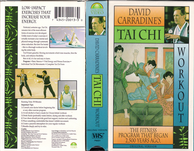 DAVID CARRADINES TAI CHI VHS COVER