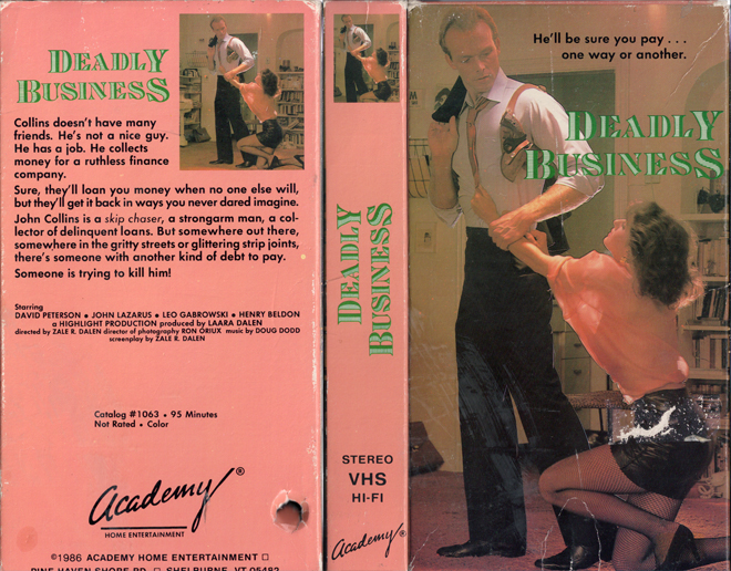 DEADLY BUSINESS VHS COVER