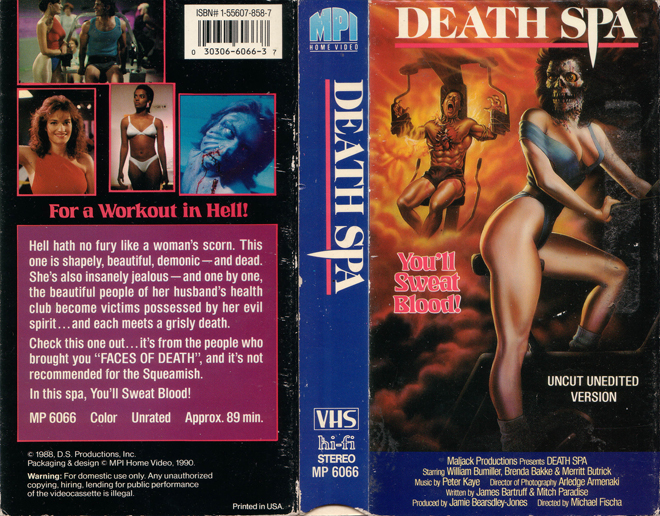 DEATH SPA VHS COVER