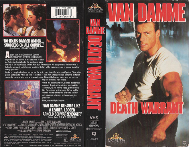 DEATH WARRANT VAN DAMME VHS COVER