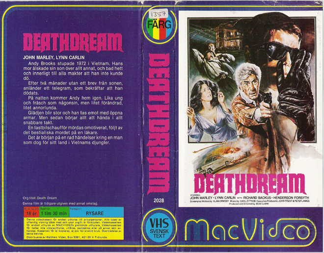 DEATHDREAM VHS COVER, VHS COVERS