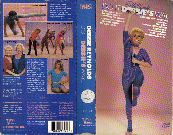 DEBBIE REYONLDS : DO IT DEBBIES WAY VHS COVER