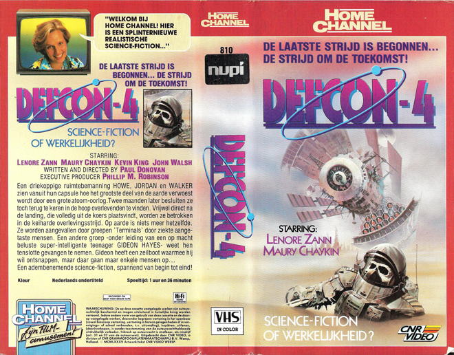 DEFCON 4 HOME CHANNEL VHS COVER