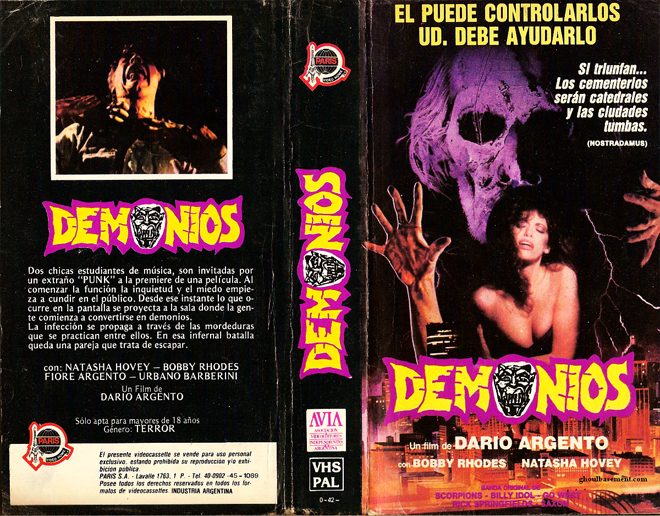 DEMONIOS VHS COVER
