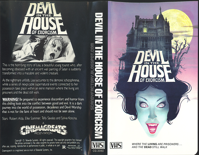 DEVIL IN THE HOUSE OF EXORCISM VHS COVER