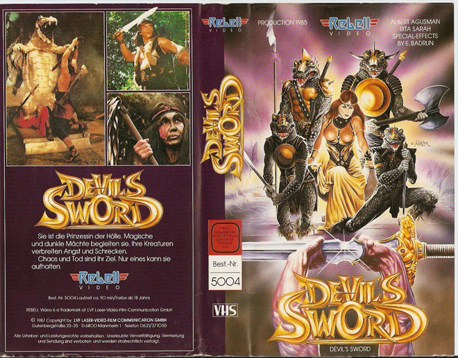 DEVILS SWORD REBELL VIDEO VHS COVER