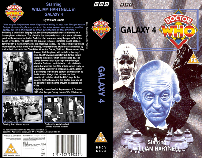 DOCTOR WHO : GALAXY 4 VHS COVER