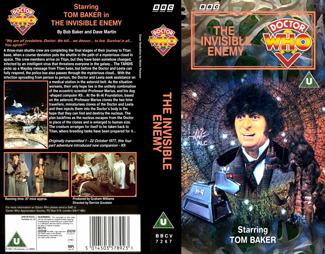 DOCTOR WHO : THE INVISIBLE ENEMY VHS COVER