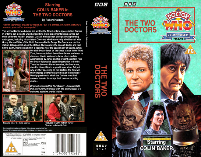 DOCTOR WHO : THE TWO DOCTORS VHS COVER