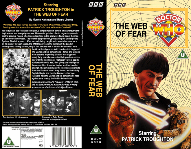 DOCTOR WHO : THE WEB OF FEAR VHS COVER