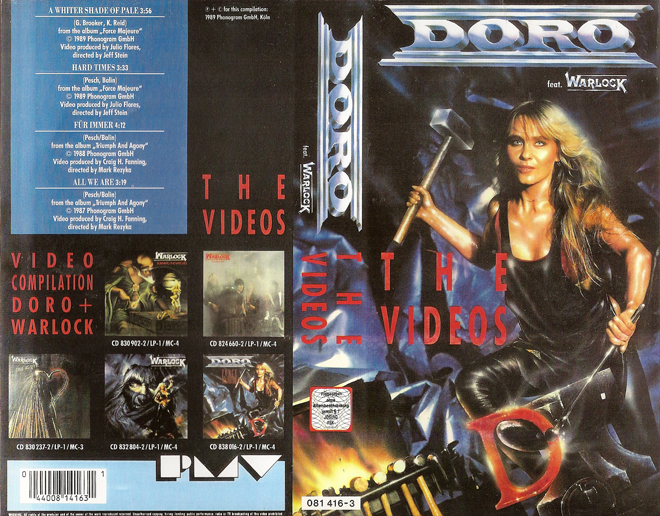 DORO : THE VIDEOS VHS COVER
