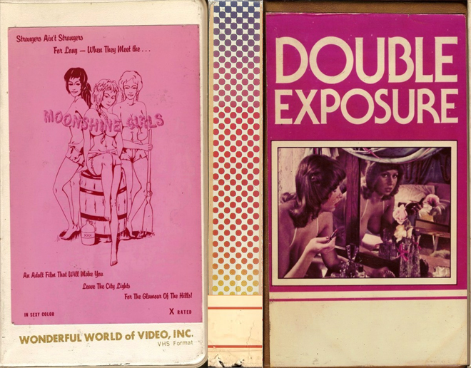 DOUBLE EXPOSURE AND MOONSHINE GIRLS SEXPLOITATION VHS COVER
