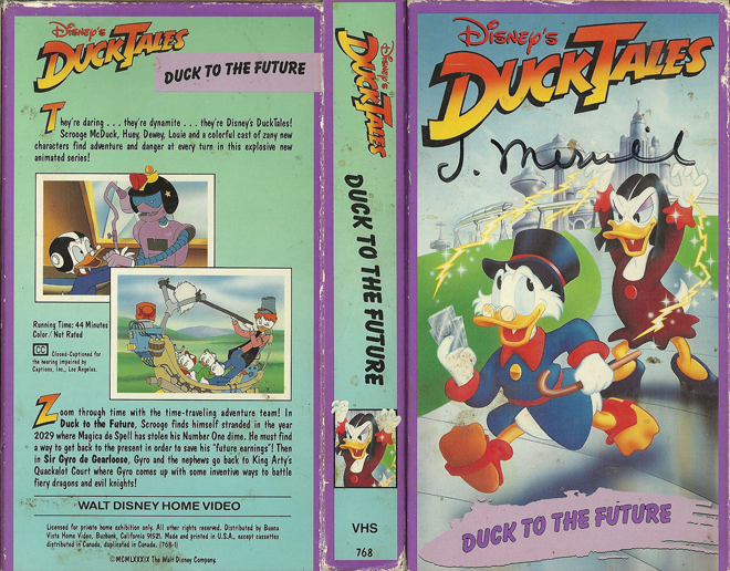 DUCK TALES : DUCK TO THE FUTURE VHS COVER