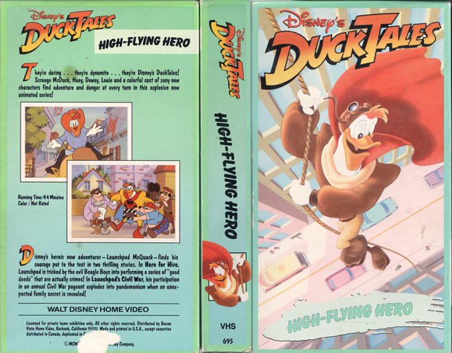DUCK TALES : HIGH FLYING HERO VHS COVER