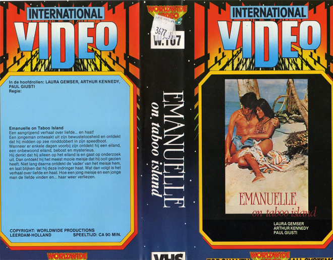 EMANUELLE ON TABOO ISLAND SEXPLOITATION VHS COVER