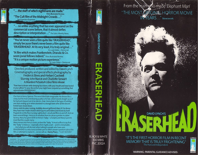 ERASERHEAD VHS COVER